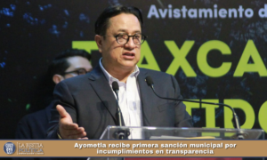 Ayometla recibe primera sanción municipal por incumplimientos en transparencia.