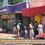 Docentes del CECyTE-EMSaD se movilizan; Gobierno señala déficit acumulado y plazas observadas.