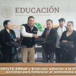 CECyTE–EMSaD y Sindicato adherido a la CTM acuerdan acciones para fortalecer el subsistema educativo.