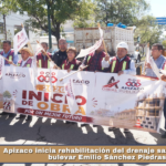 Apizaco inicia rehabilitación del drenaje sanitario en el bulevar Emilio Sánchez Piedras.
