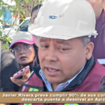 Javier Rivera prevé cumplir 90% de sus compromisos y descarta puente a desnivel en Apizaco.