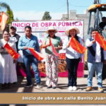 Inicio de obra en calle Benito Juárez.