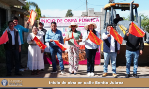 Inicio de obra en calle Benito Juárez.