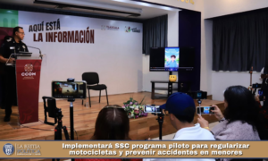 Implementará SSC programa piloto para regularizar motocicletas y prevenir accidentes en menores.