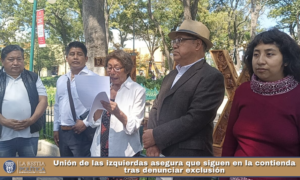 Unión de las izquierdas asegura que siguen en la contienda tras denunciar exclusión.
