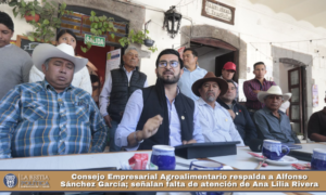 Consejo Empresarial Agroalimentario respalda a Alfonso Sánchez García; señalan falta de atención de Ana Lilia Rivera.