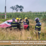 Accidente vehicular deja una persona sin vida en carretera Huamantla–San José Xicohténcatl.