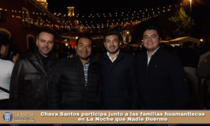 Chava Santos participa junto a las familias huamantlecas en La Noche que Nadie Duerme.