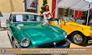 Autos clásicos y antiguos se dan cita en Huamantla durante la Feria 2026.