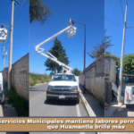 Servicios Municipales mantiene labores permanentes para que Huamantla brille más.