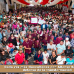 Cada vez más tlaxcaltecas con Alfonso Sánchez en defensa de la transformación.