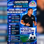 Ayuntamiento de Tlaxcala invita a curso para fortalecer la preparación arbitral en futbol popular 6×6.