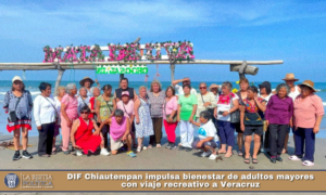 DIF Chiautempan impulsa bienestar de adultos mayores con viaje recreativo a Veracruz.