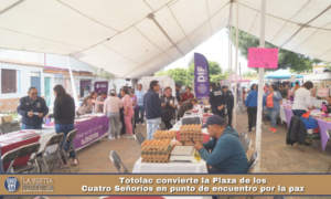 Totolac convierte la Plaza de los Cuatro Señoríos en punto de encuentro por la paz.