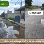 Obras que no se ven, pero que son necesarias: Tetlanohcan concluye drenaje pluvial en calle Miguel Alemán.