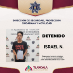 Policía Municipal de Tlaxcala captura y pone a disposición de la Fiscalía a presunto ladrón.