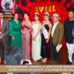 Callejoneada, música y arte floral dan inicio a las tradiciones en honor a la Virgen de la Caridad.
