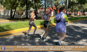 Con actividades como caminar, correr y convivir se viven los domingos en “Muévete Tlaxcala”.