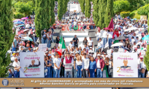 Al grito de ¡COORDINADOR! y acompañado con más de cinco mil ciudadanos Alfonso Sánchez García se perfila para coordinador en Tlaxcala.