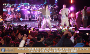 Kumbia Kings hace vibrar a miles de personas en la Feria Nacional del Sarape Chiautempan 2026.