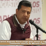 Carlos Augusto Pérez exige piso parejo y reglas claras en contienda interna de Morena Tlaxcala.