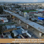 Distribuidor vial Santa Ana registra avance de 70 por ciento.