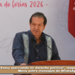 “Estoy ejerciendo mi derecho político”, responde Fabricio Mena sobre mensajes de WhatsApp.