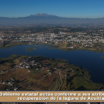 Gobierno estatal actúa conforme a sus atribuciones en la recuperación de la laguna de Acuitlapilco.