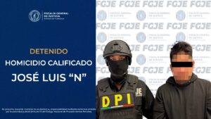Aprehende FGJE en el Estado de México a hombre por homicidio calificado.