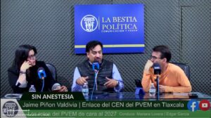 PVEM va por hasta 15 alcaldías y seis diputados en Tlaxcala para 2027: Jaime Piñón.