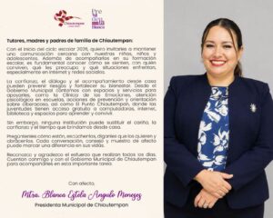 Blanca Angulo llama a fortalecer la comunicación entre padres e hijos durante el regreso a clases.