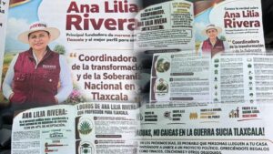 Reparten propaganda a favor de Ana Lilia Rivera y denuncian supuesta “campaña negra”.