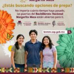 Bachillerato Nacional Margarita Maza, una opción para continuar con los estudios de preparatoria.