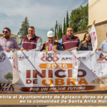 Inicia el Ayuntamiento de Apizaco obras de pavimentación en la comunidad de Santa Anita Huiloac.