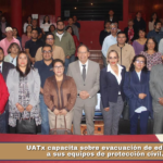UATx capacita sobre evacuación de edificios a sus equipos de protección civil.