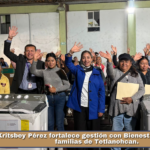 Kritsbey Pérez fortalece gestión con Bienestar en favor de familias de Tetlanohcan.