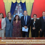Mantienen Gobierno estatal y UATx colaboración para favorecer educación y transformación social.
