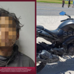 Detienen SSC y Marina a sujeto por conducir motocicleta con reporte de robo.