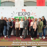 Realiza Sandy Aguilar la séptima edición de la Expo Feria Artesanal.