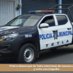 Policía Municipal de Tetla interviene de manera oportuna y evita una tragedia.
