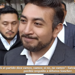 “Si el partido dice vamos, vamos; si no, no vamos”: Salvador Santos sobre posible respaldo a Alfonso Sánchez.