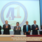 Preside Rector de la UATx ceremonia por 41 aniversario de Ciencias Políticas.