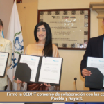 Firmó la CEDHT convenio de colaboración con las comisiones de Puebla y Nayarit.