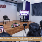 Secretaría de Bienestar ha entregado 223 prótesis de pierna a personas con discapacidad.