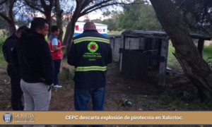 CEPC descarta explosión de pirotecnia en Xaloztoc.