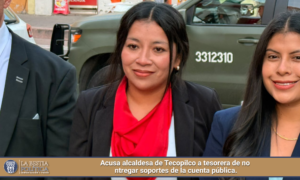 Acusa alcaldesa de Tecopilco a tesorera de no entregar soportes de la cuenta pública.