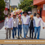 Desborda alegría el desfile de feria de San Cosme Atlamaxac.