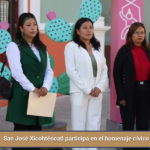 San José Xicohténcatl participa en el homenaje cívico de septiembre.