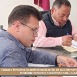 Apizaco fortalece la profesionalización de sus elementos de seguridad mediante convenio académico con CICAJU.