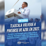 Tlaxcala volverá a pintarse de azul en 2027: Ángelo Gutiérrez.